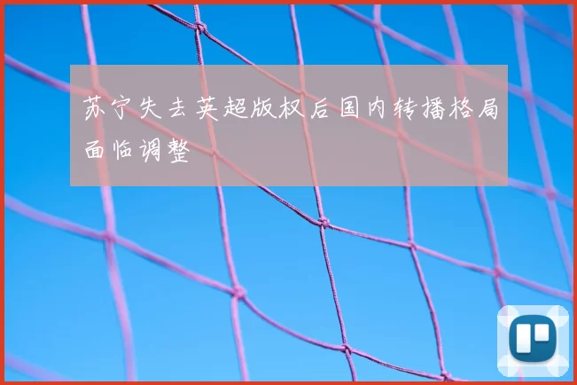 苏宁失去英超版权后国内转播格局面临调整